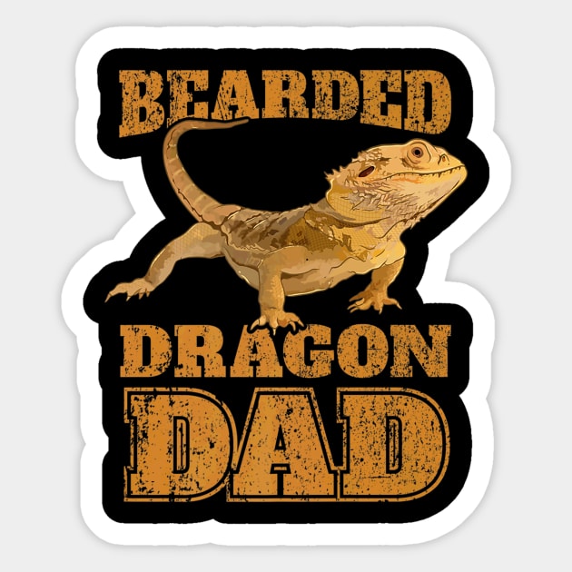 Bearded Dragon Fathers Day Sticker by Autumn Watercolor